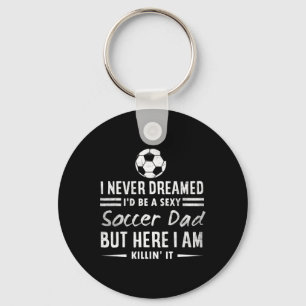 Chaveiro Pai de jogador de futebol engraçado masculino Eu n