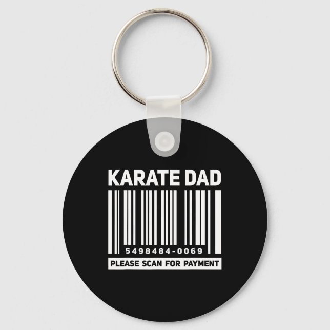Chaveiro Pai de Karate Scanear para Pagamento Rcode Engraça (Frente)