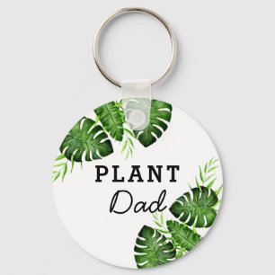 Chaveiro Pai de Planta Folhagem Aquarela Monstera Tropical