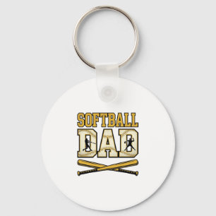 Chaveiro Pai de Softbol Grafismo de Taca Vintage_1