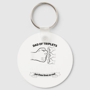 Chaveiro Pai De Triplets Pai De Dia de os pais De Anúncio T