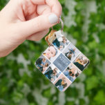 Chaveiro Pai 'Dia de os pais & Me' de Fotografia de 1rua<br><div class="desc">Crie o seu próprio Chaveiro de fachada dupla 'Pai e eu'. Design apresenta 8 fotos instantâneas da sua escolha, o texto bonito 'Pai & Me' com dois pequenos corações - Feliz Primeiro Dia de os pais! um 'com amor' em um roteiro elegante de caligrafia e o nome de quem ele...</div>