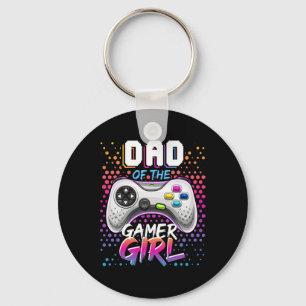 Chaveiro Pai Do Aniversário Do Jogo De Vídeo Da Gamer Girl