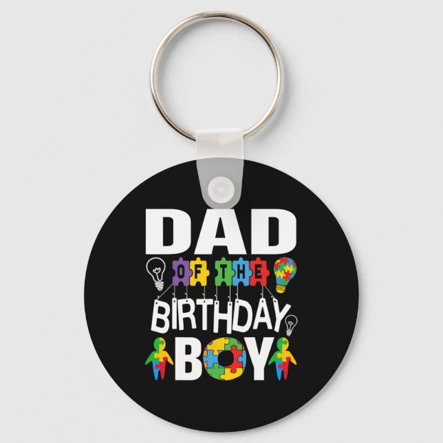 Chaveiro Pai Do Autismo De Aniversário (Frente)