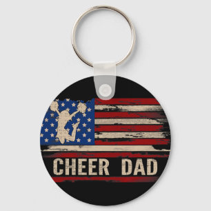 Chaveiro Pai do Cheer Vintage Bandeira Americana Usa Cheerl