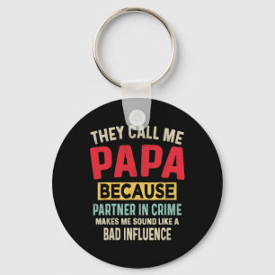 Chaveiro Pai &# do Dia Papa Parceiro no Crime Engraçado Pa