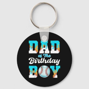 Chaveiro Pai do Menino de Aniversário Beisebol Sorvete Gote