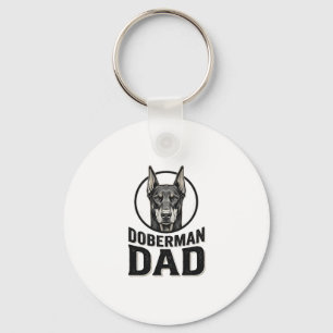 Chaveiro Pai Doberman Vintage Gravação Design Amante de Cãe