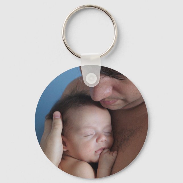 Chaveiro Pai e bebê minimalistas personalizados (Frente)