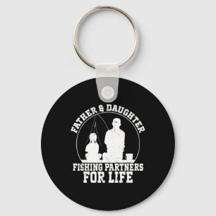 Chaveiro Pai e Filha Parceiros de Pesca para a Vida