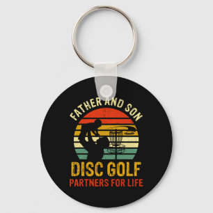 Chaveiro Pai e Filho Parceiros de Golfe de Disco para a Vid