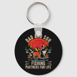 Chaveiro Pai e Filho Parceiros de Pesca Para a Vida Retrô M