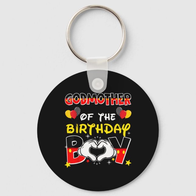 Chaveiro Pai E Mãe-Mãe Da Família Birthday Boy P (Frente)