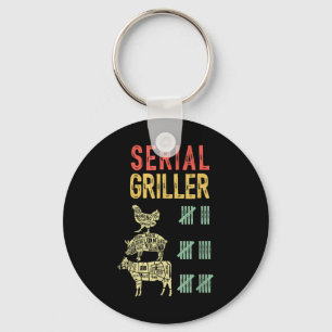 Chaveiro Pai Engraçado Adora Churrasco Serial Griller S