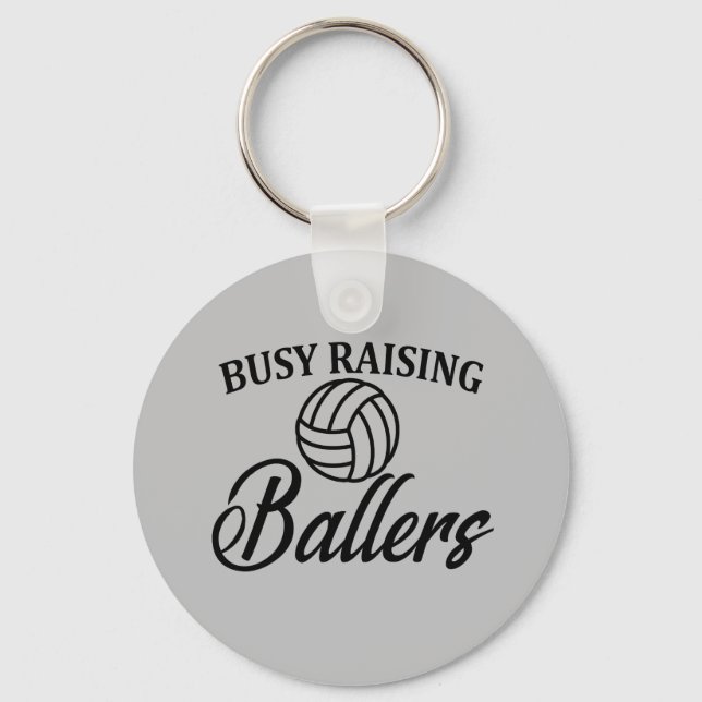 Chaveiro Pai Engraçado de Voleibol Mãe (Frente)