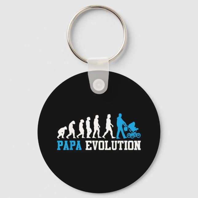 Chaveiro Pai Futuro Papa Evolução Engraçada Paternidade (Frente)