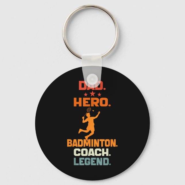 Chaveiro Pai Hero Badminton Coach Legend Badminton Player V (Frente)