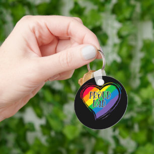 Chaveiro Pai LGBT Orgulho gay Mês do Sinalizador do Coração