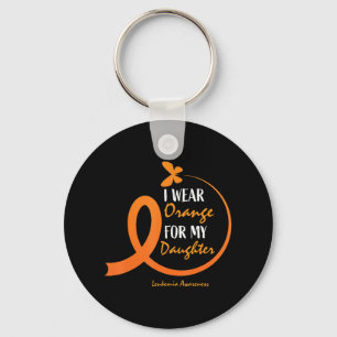 Chaveiro Pai Mãe Eu Visto Laranja Para Minha Filha Leucemia