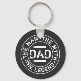 Chaveiro Pai Man Myth Legend Grunge Stamp Dia de os pais T-