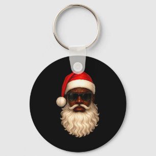 Chaveiro Pai Natal Legal Afro-Americano de Natal de Pijama