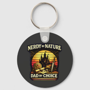 Chaveiro Pai Nerd por Natureza, Pai por Escolha RPG Jogo de