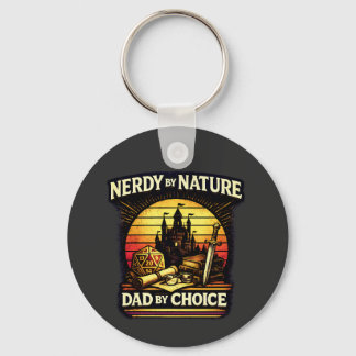 Chaveiro Pai Nerd por Natureza, Pai por Escolha RPG Jogo de