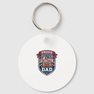 Chaveiro Pai Orgulhoso de Futebol Americano Vintage Insígni
