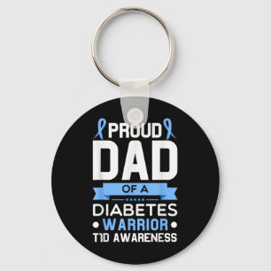 Chaveiro Pai Orgulhoso De Um Guerreiro Da Diabetes Tipo De