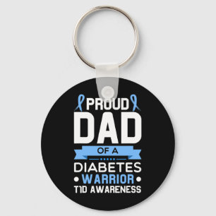 Chaveiro Pai Orgulhoso De Um Guerreiro Da Diabetes Tipo De