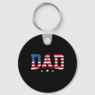 Chaveiro Pai Patriótico Americano Bandeira Americana 4th O
