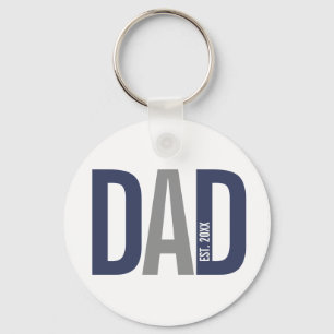 Chaveiro Pai Personalizado Azul Marinho Moderno Estabelecid