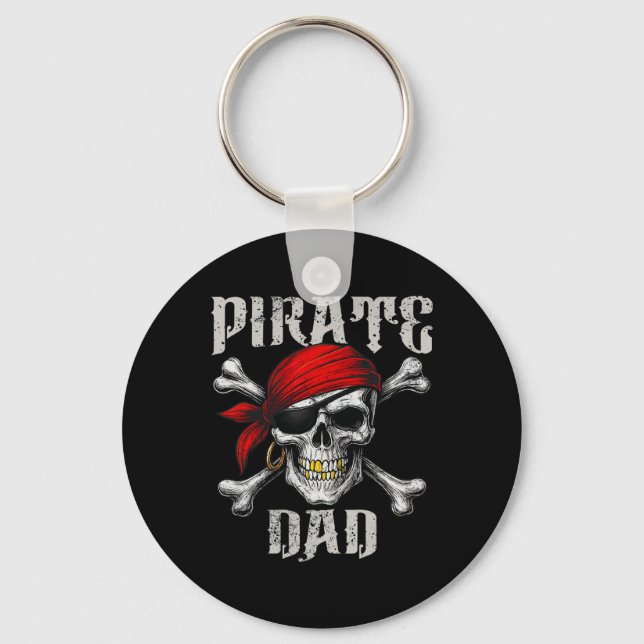 Chaveiro Pai Pirata Jolly Roger Flag E Skull Crossbones H (Frente)