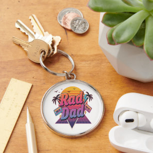 Chaveiro Pai Radical – Estilo Neon Retro dos Anos 80 para P