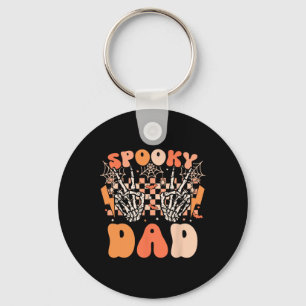 Chaveiro Pai Spooky Halloween Skeleton Costume Retro Groovy