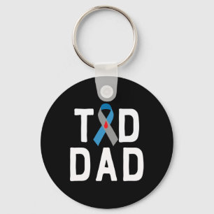 Chaveiro Pai T1d Sensibilização para a Diabetes Família de