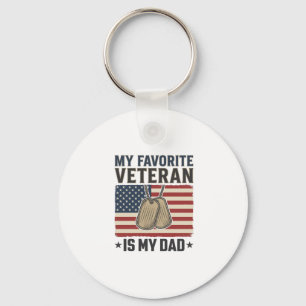 Chaveiro Pai Veterano Favorito Design de Placas de Identifi