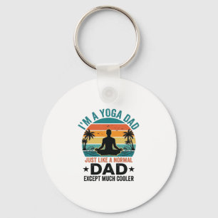 Chaveiro Pai Yoga Vintage Pôr do Sol Engraçado Camisa Pai D