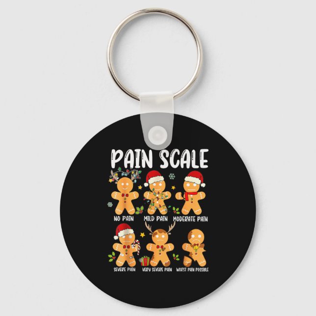Chaveiro Pain Scale Gingerbread Trauma Nurse Christmas Nurs (Frente)