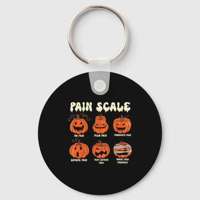 Chaveiro Pain Scale Soky Pumpkin Fall Halloween Trauma Nurs (Frente)