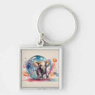 Chaveiro Painterly The Elephant Painting Creative Elephant