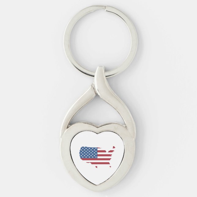 Chaveiro País americano Bandeira nacional (Frente)