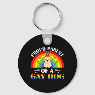 Chaveiro Pais De Um Cão Gay Orgulho Arco-Íris LGBTQ