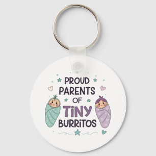 Chaveiro Pais Orgulhosos de Pequenos Burritos Arte