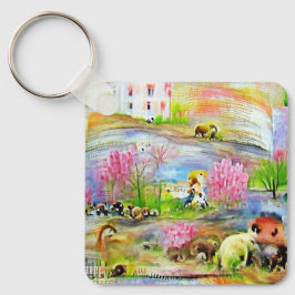 Chaveiro Paisagem de Aquarela