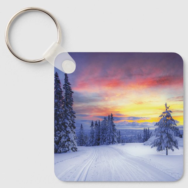 Chaveiro Paisagem de inverno  (Frente)