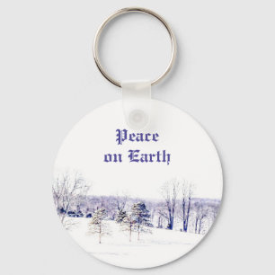 Chaveiro Paisagem de inverno de neve