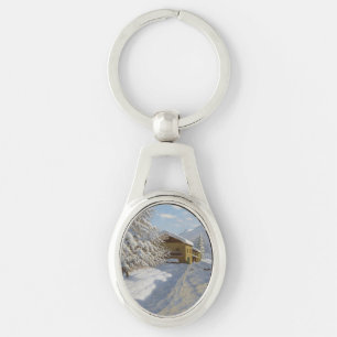 Chaveiro Paisagem de inverno Vintage Ivan Choultse   