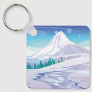 Chaveiro Paisagem de montanha de neve