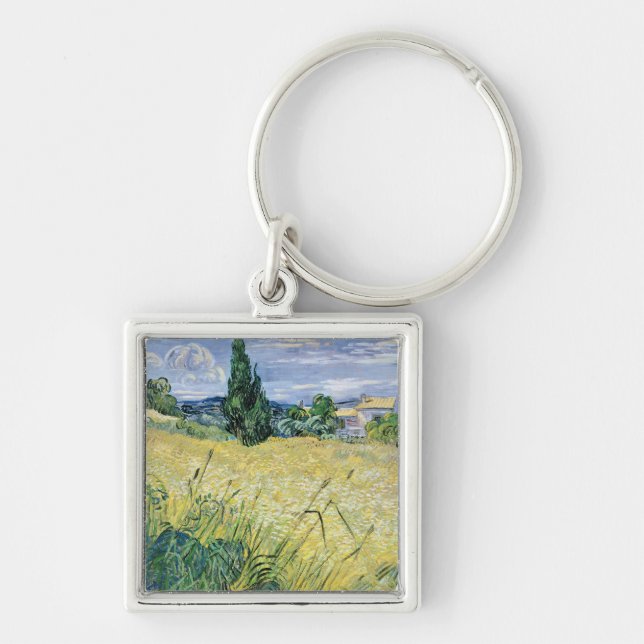 Chaveiro Paisagem de Vincent van Gogh | com milho verde, (Frente)
